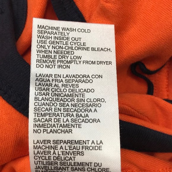 NFL Girl's Chicago Bears 12 Month One Piece Orange Black New Without Tag - Picture 5 of 11